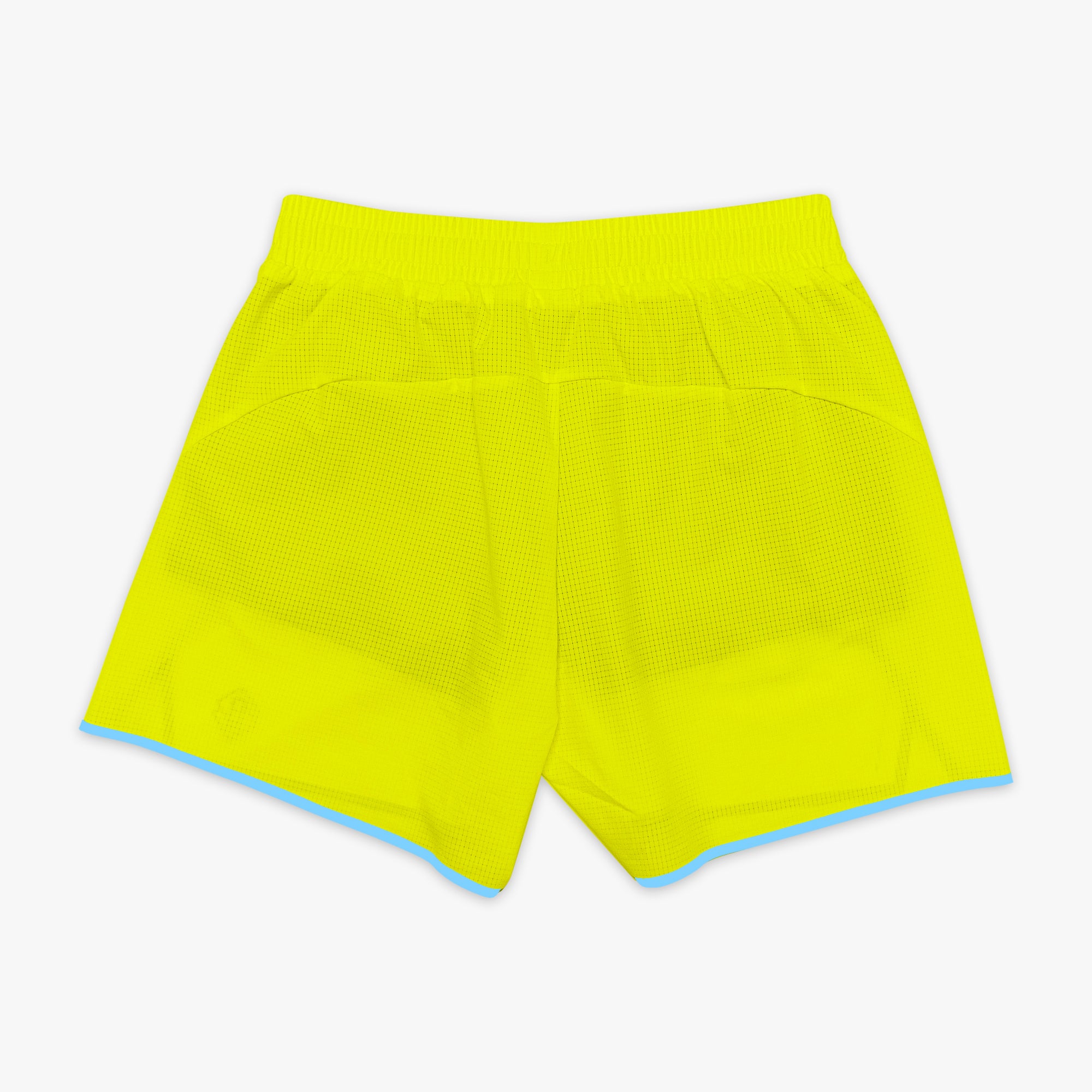 Yellow Diamond Tech with Liner Highlighter shorts — back view
