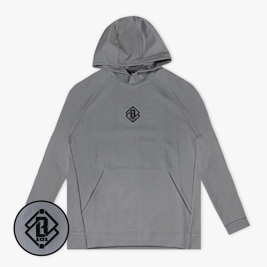 Diamond Tech Jacquard Hoodie - Gray