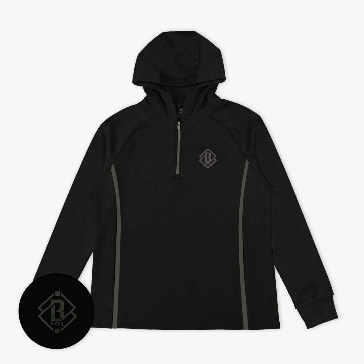 Diamond Tech Ten Inch Diamond Tech Knit Zip Youth Hoodie - Black - Baseball Lifestyle 101