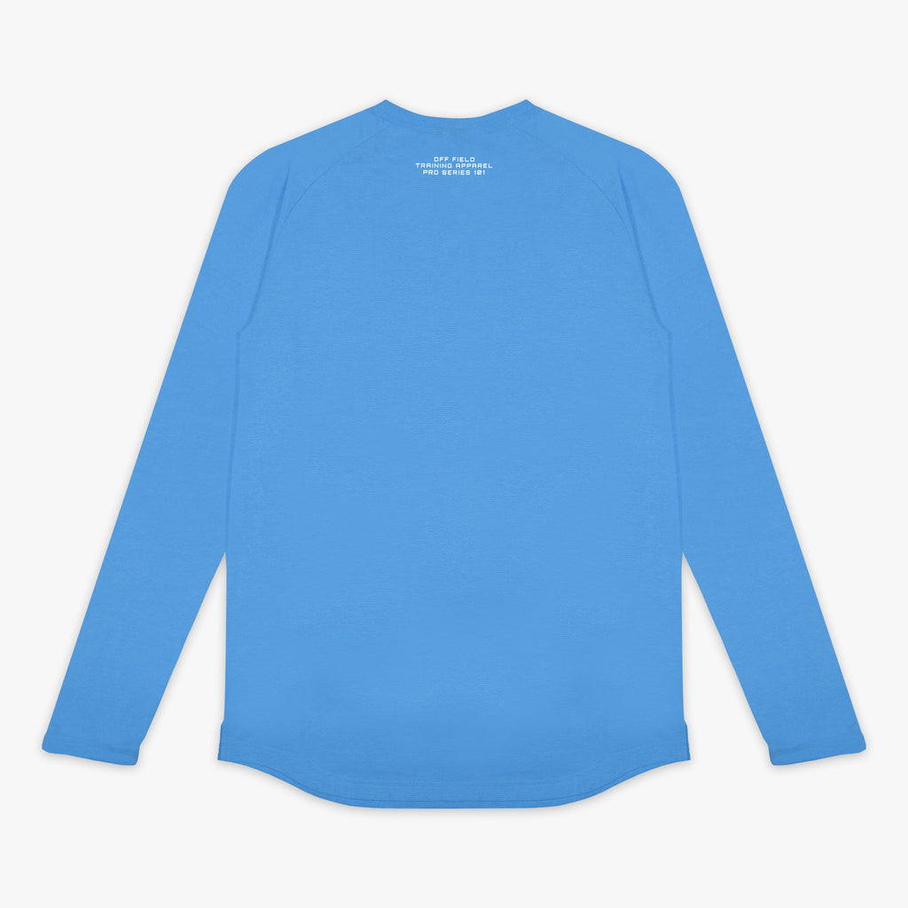 Blue Diamond Tech Long Sleeve Cotton Candy Blue long sleeve tee - back view