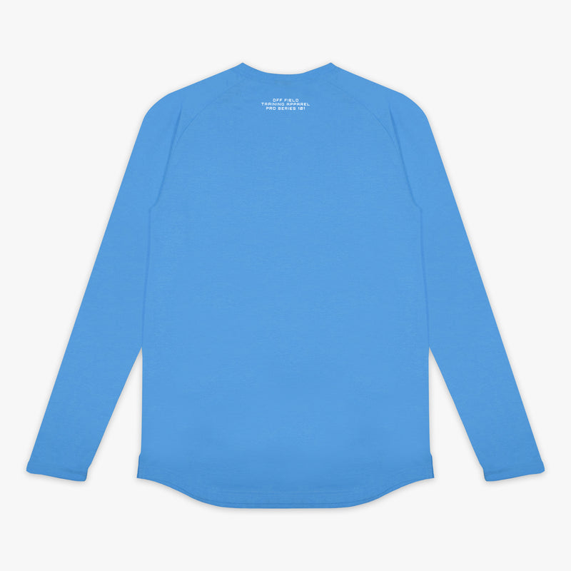 Blue Diamond Tech Long Sleeve Cotton Candy Blue long sleeve tee - back view