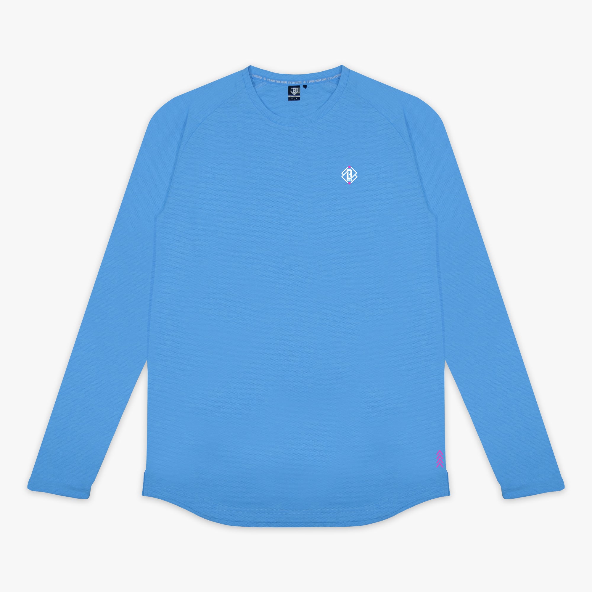 Blue Diamond Tech Long Sleeve Cotton Candy Blue long sleeve tee - front view