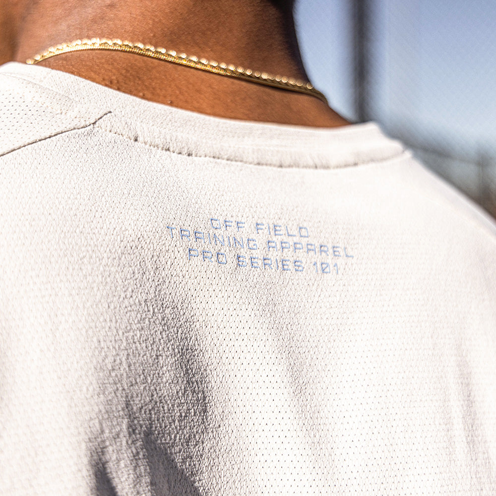 Diamond Tech Youth Tee - Bone/Light Blue - Baseball Lifestyle 101