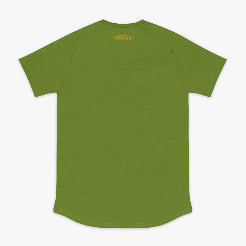 Diamond Tech Tee - Olive Green/Orange