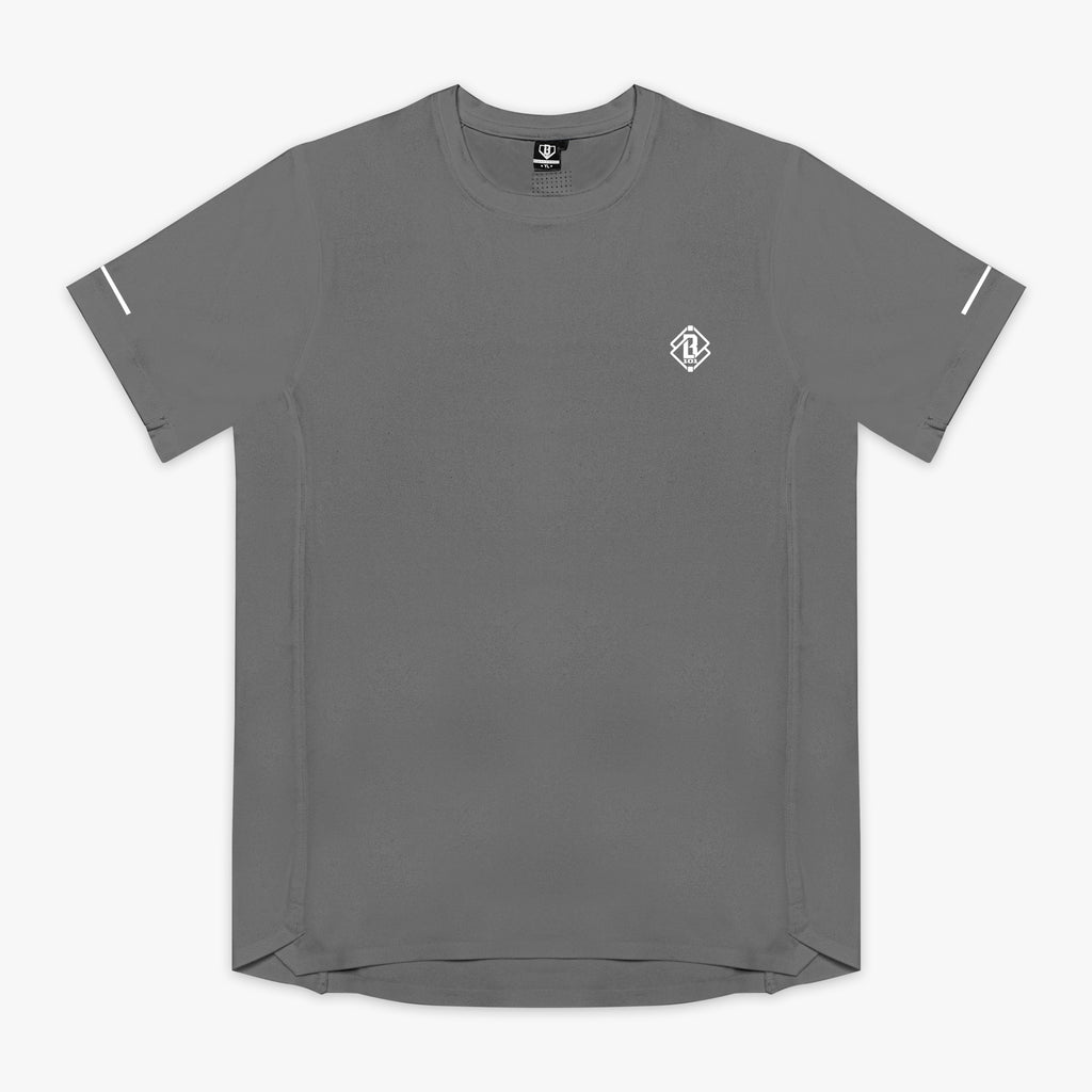 Diamond Tech Vented Youth Tee - Gray