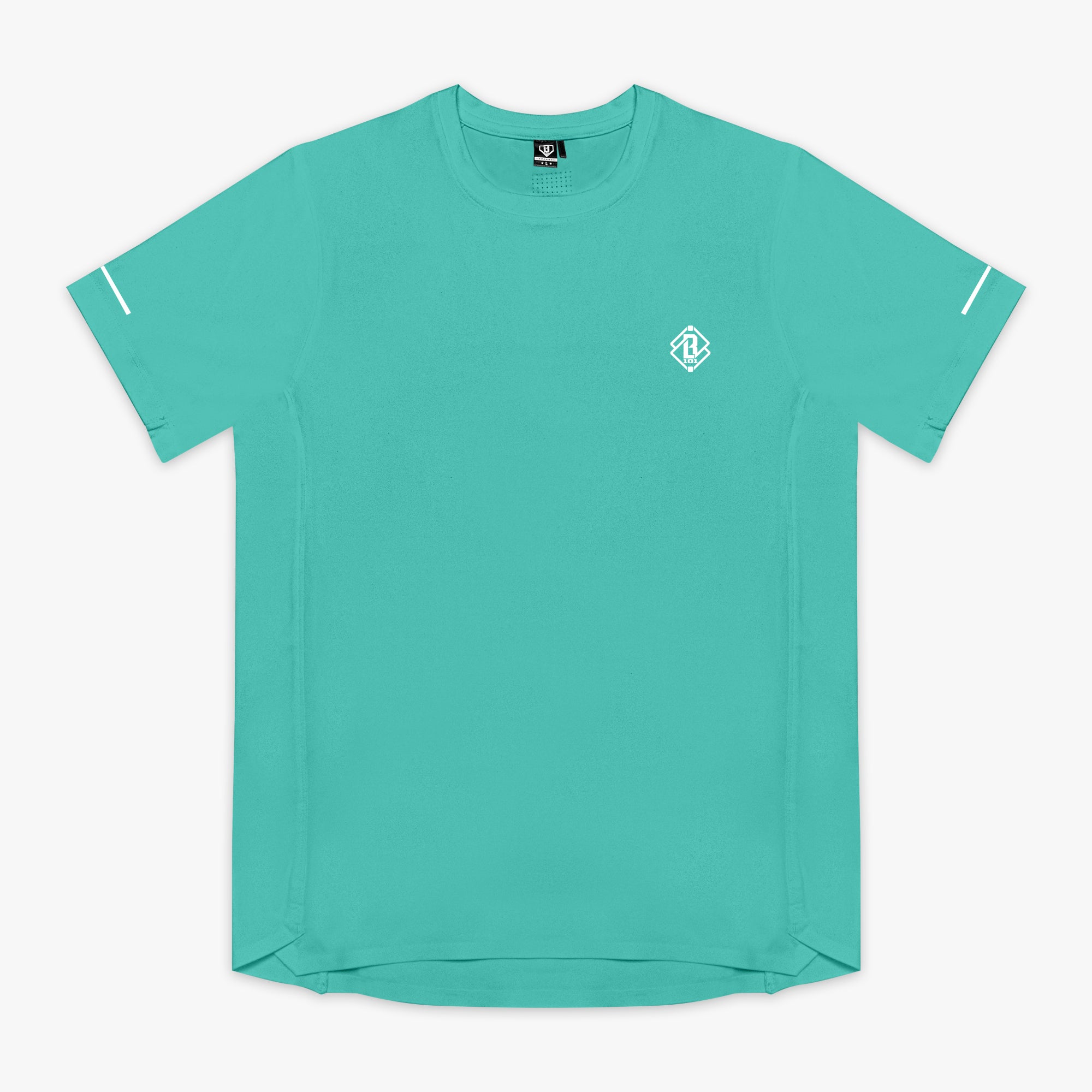 Blue Diamond Tech Vented Teal graphic tee — front view