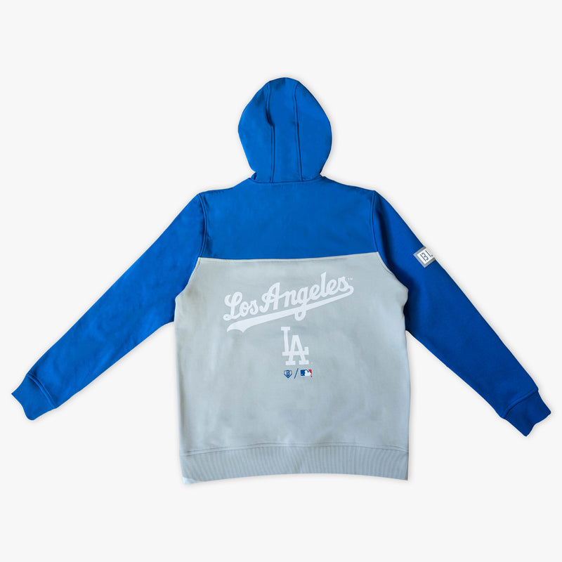 Blue Los Angeles Dodgers Color Block quarter zip — back view