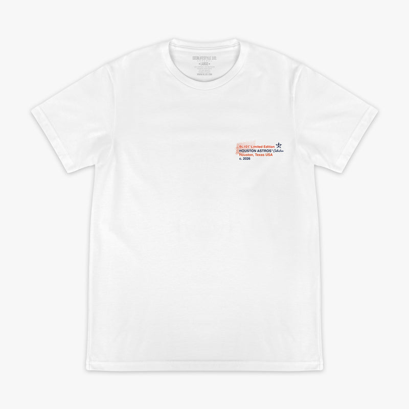 Graphic tee with “Houston Astros Drip” design — front view
