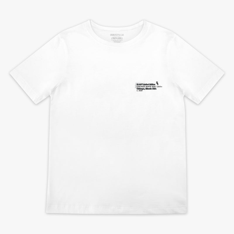 Youth graphic tee with “Chicago White Sox Drip” design — front view