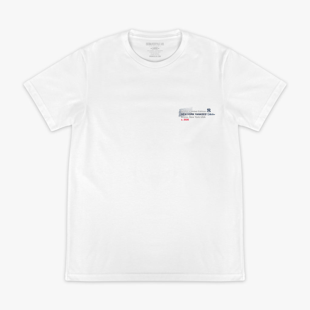 Graphic tee with “New York Yankees Drip” design — front view