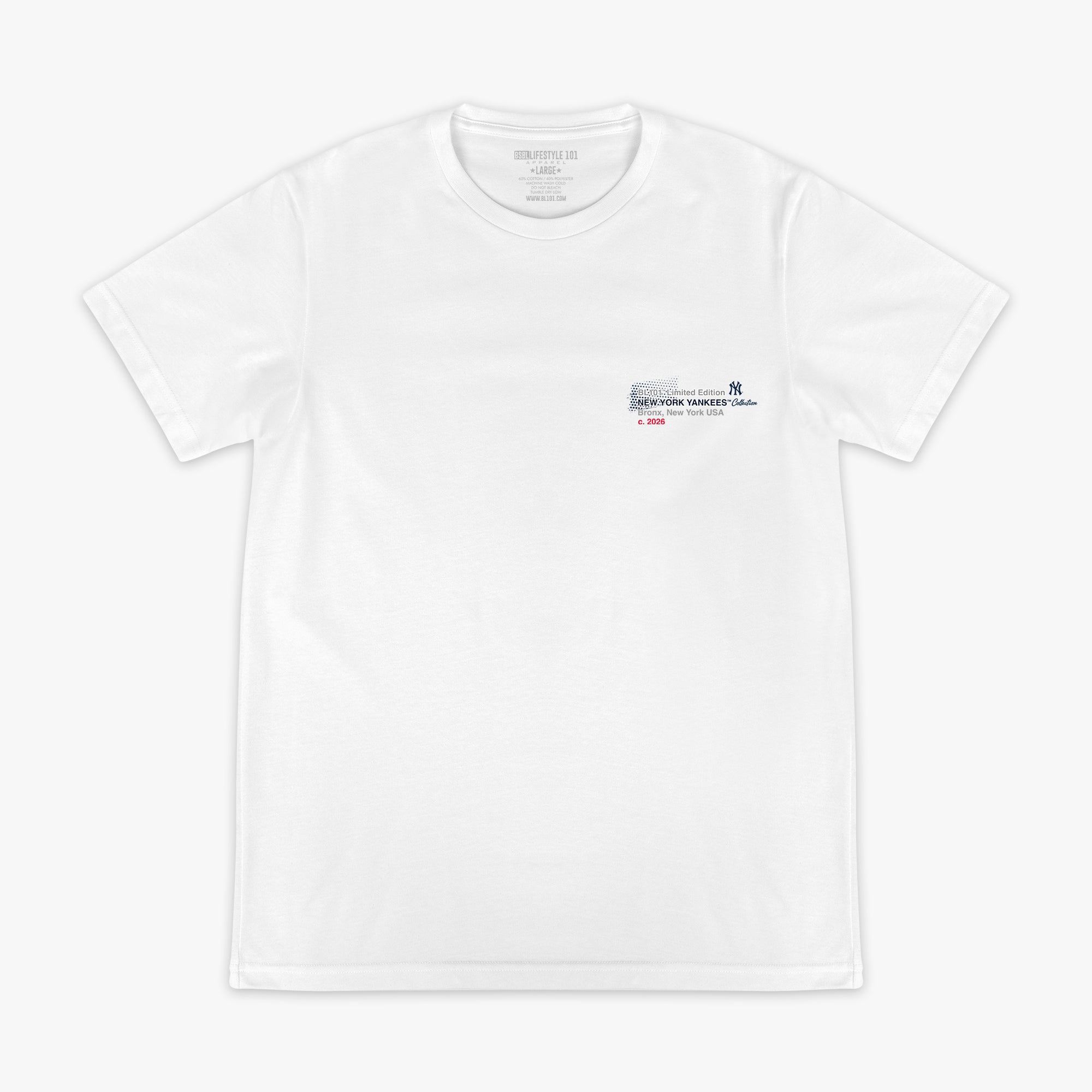 Graphic tee with “New York Yankees Drip” design — front view