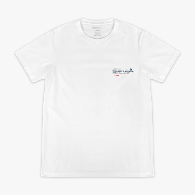 Graphic tee with “New York Yankees Drip” design — front view