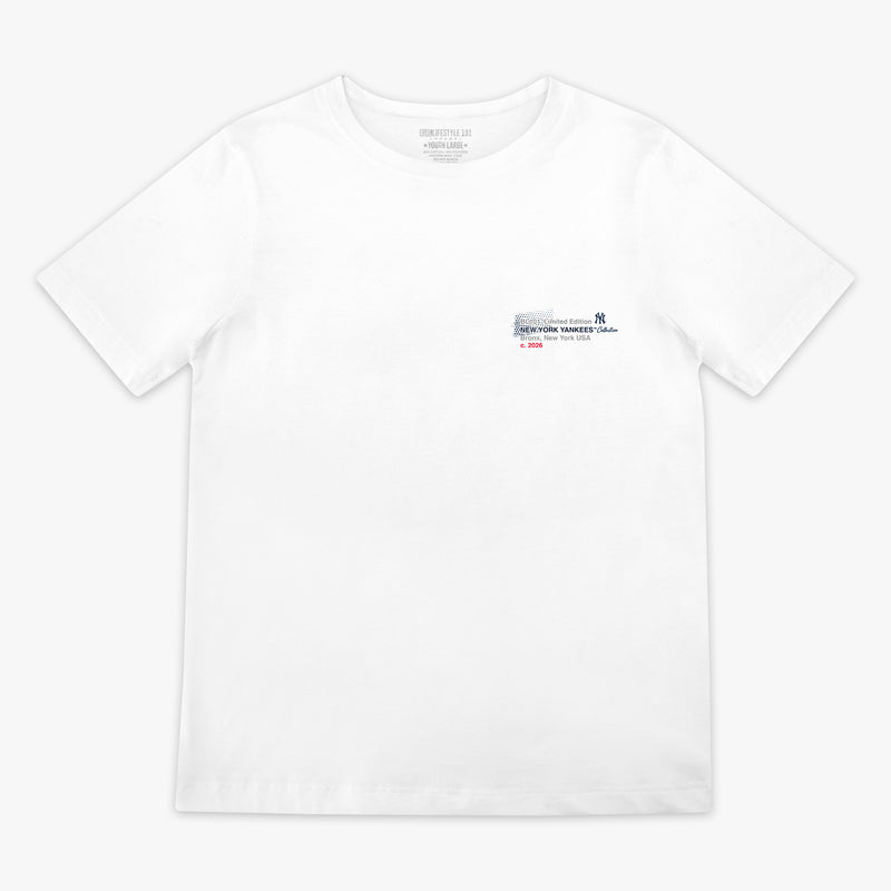 Youth graphic tee with “New York Yankees Drip” design — front view