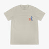 Beige t-shirt with a cactus graphic on the chest and BL101 text against a white background