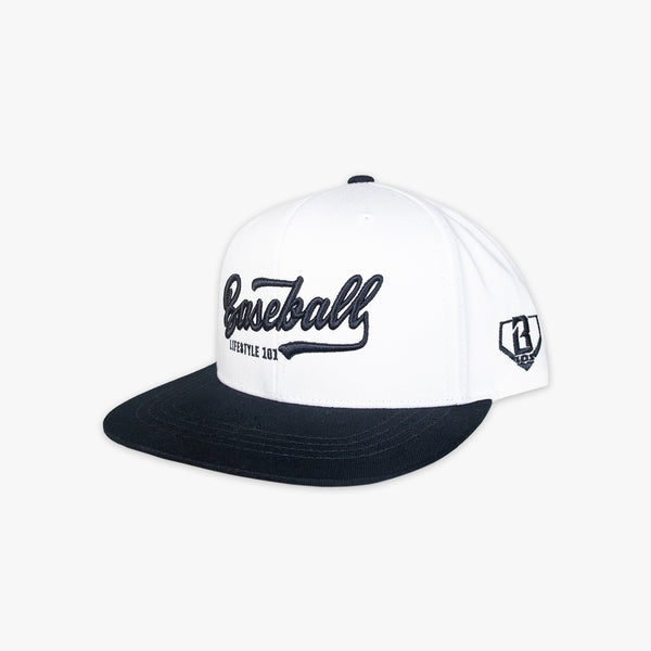 Established Snapback Hat - White/Black – Baseball Lifestyle 101