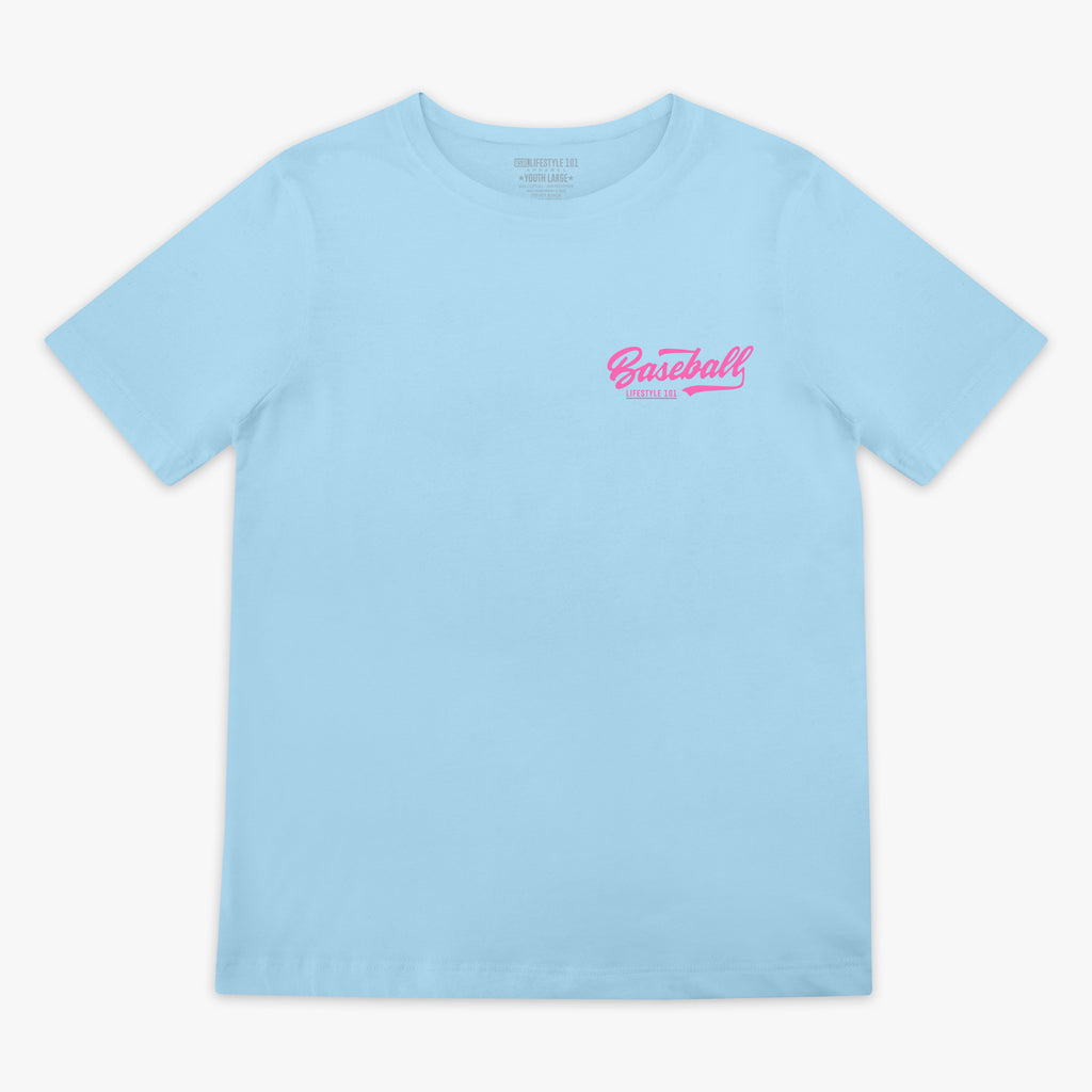 Blue Established Cotton Candy youth graphic tee - front view