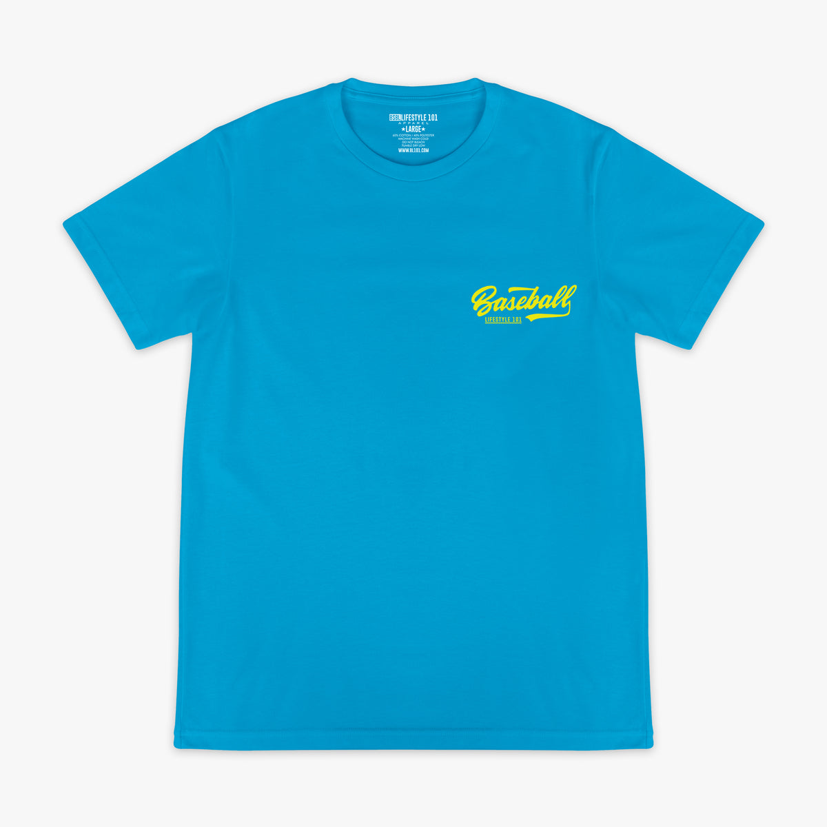 Established Tee Highlighter Blue Baseball Lifestyle 101