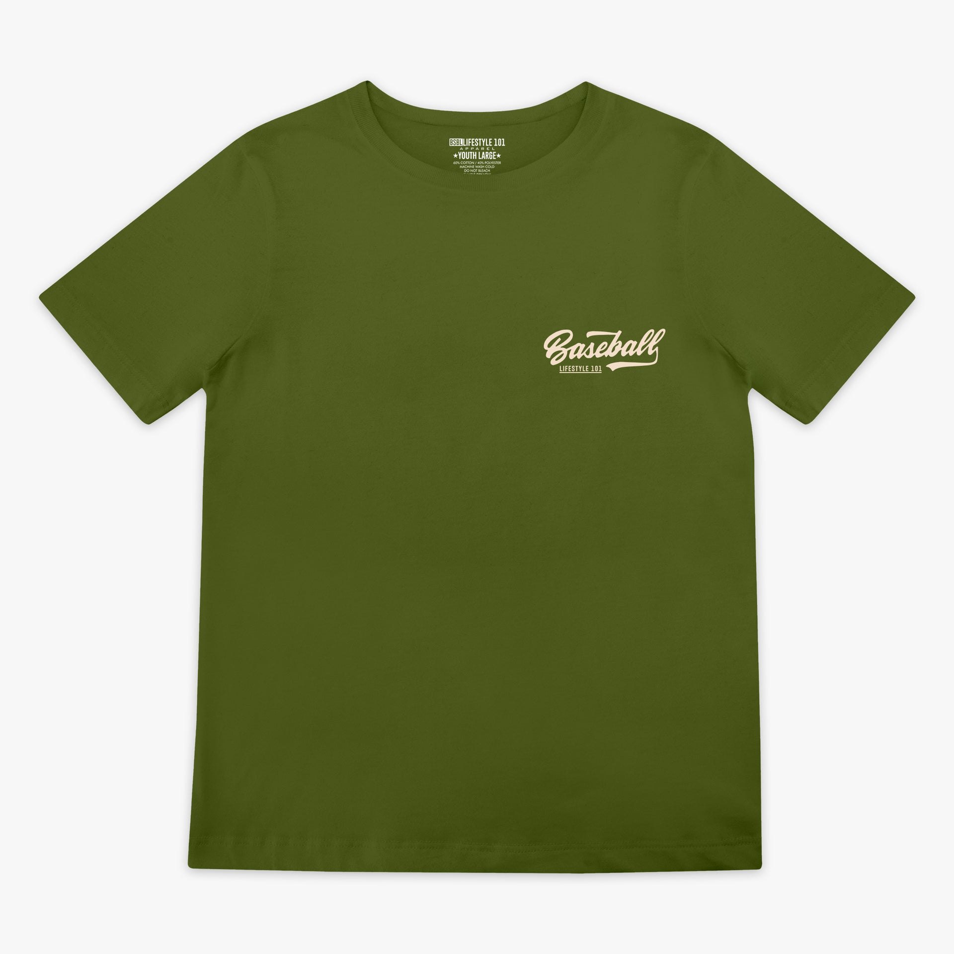 Established Youth Tee Green/Bone Baseball Lifestyle 101