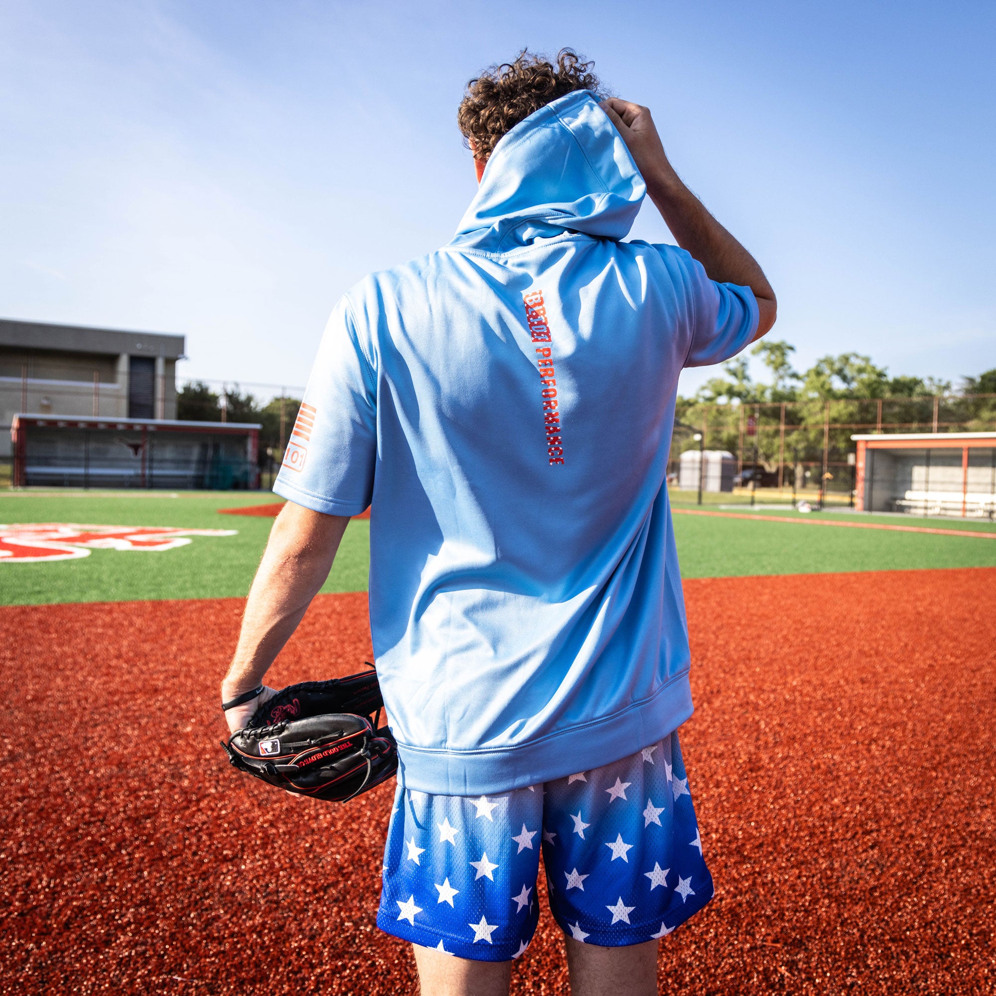 BSBL-SZN Short Sleeve Hoodie V2 - Freedom – Baseball Lifestyle 101