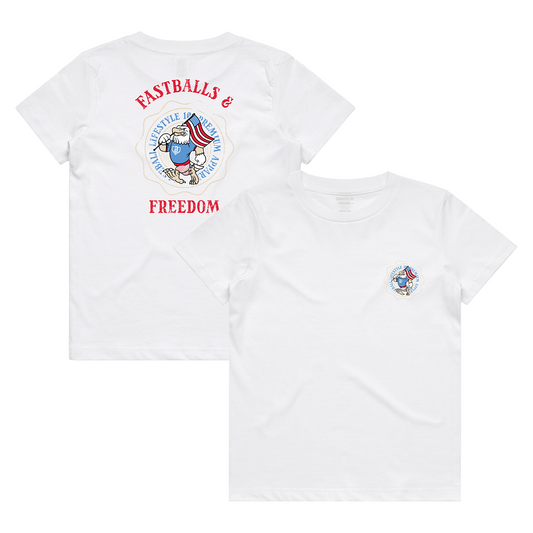 Fastballs and freedom, baseball eagle tee
