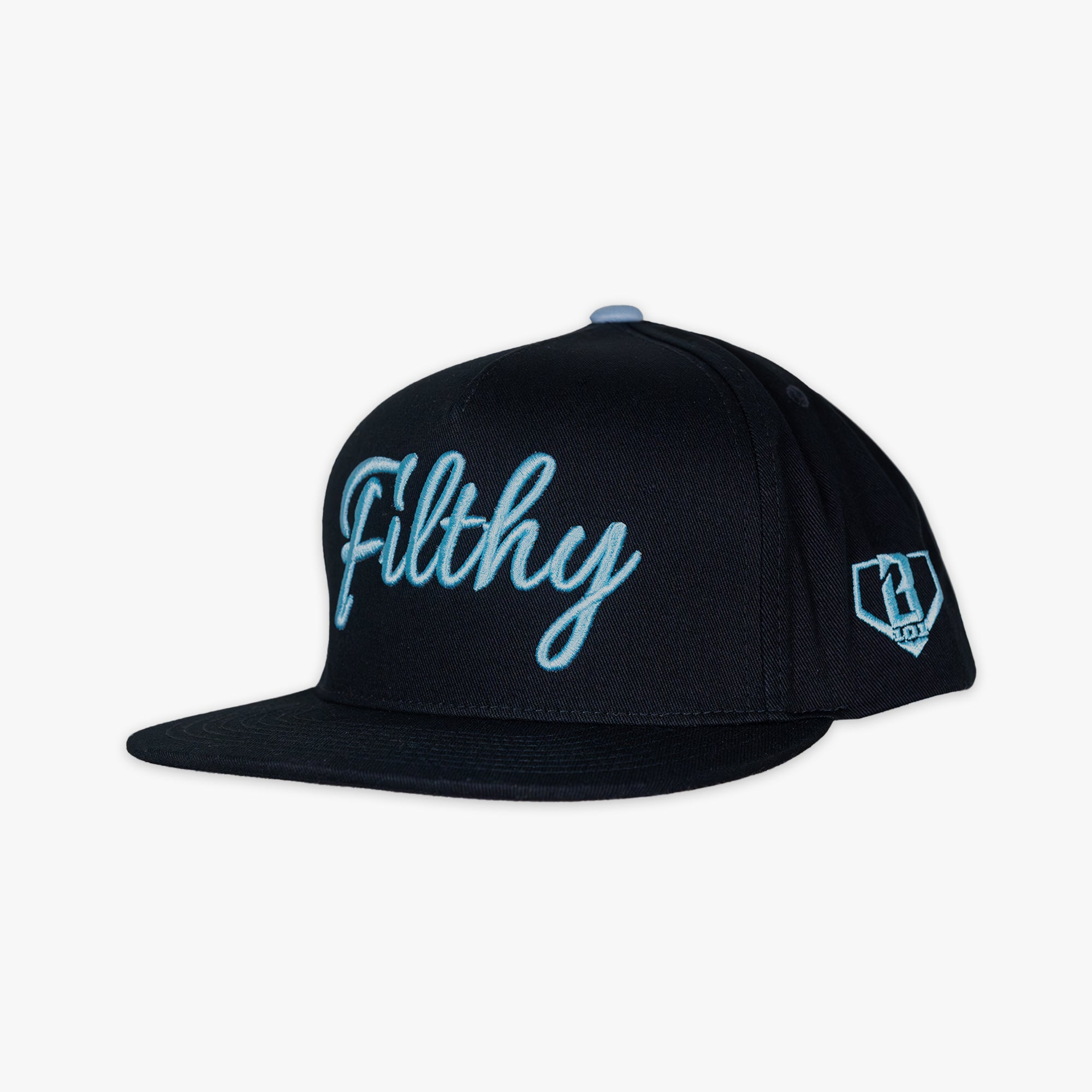 Filthy Off Field Snapback Hat - Black/Light Blue