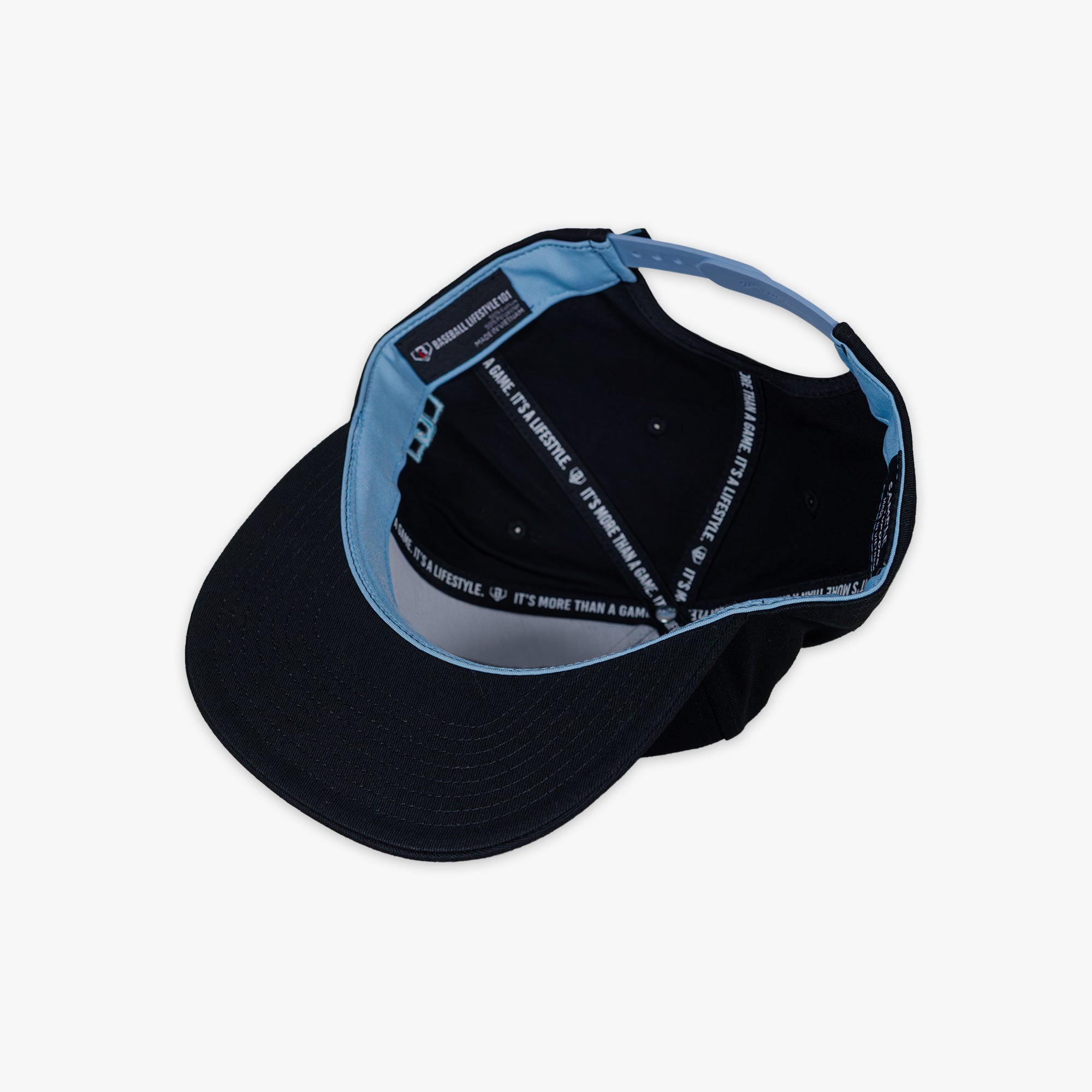 Filthy Off Field Snapback Hat - Black/Light Blue