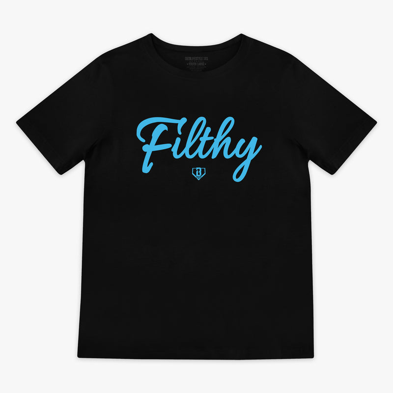 Filthy Youth Tee - Black/Light Blue