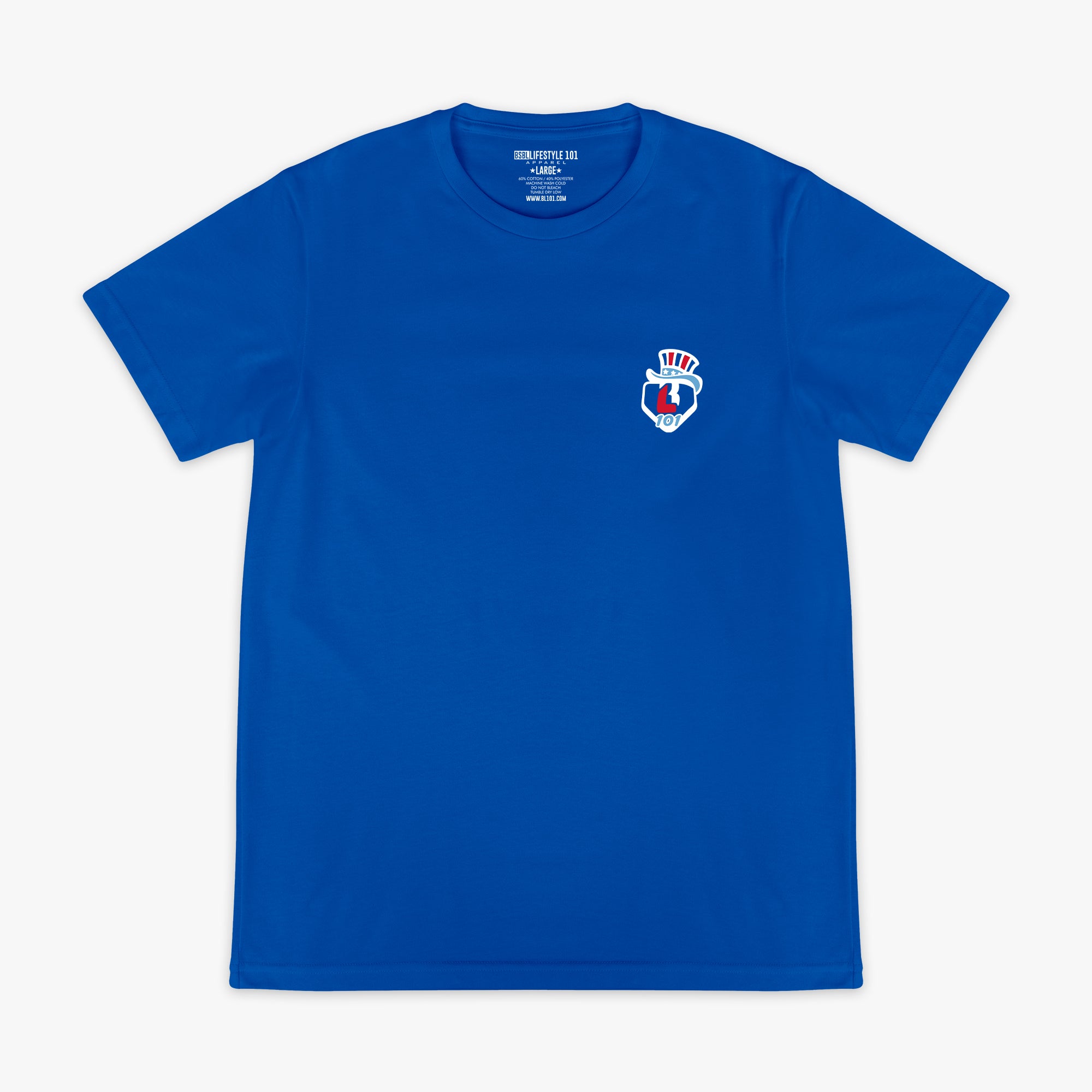 Firework 4th of July baseball blue tee USA patriotism