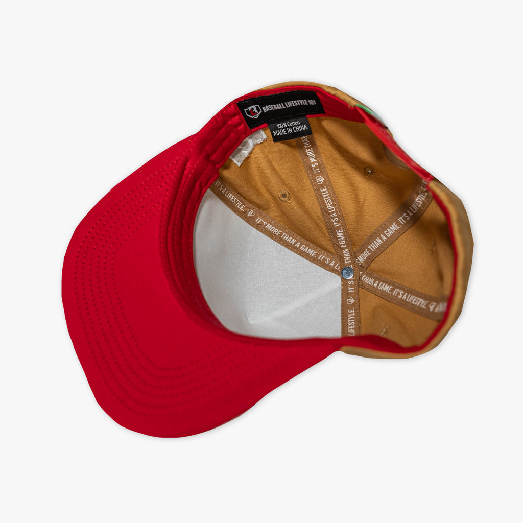 Brown snapback with "Gingerbread Rookie" design