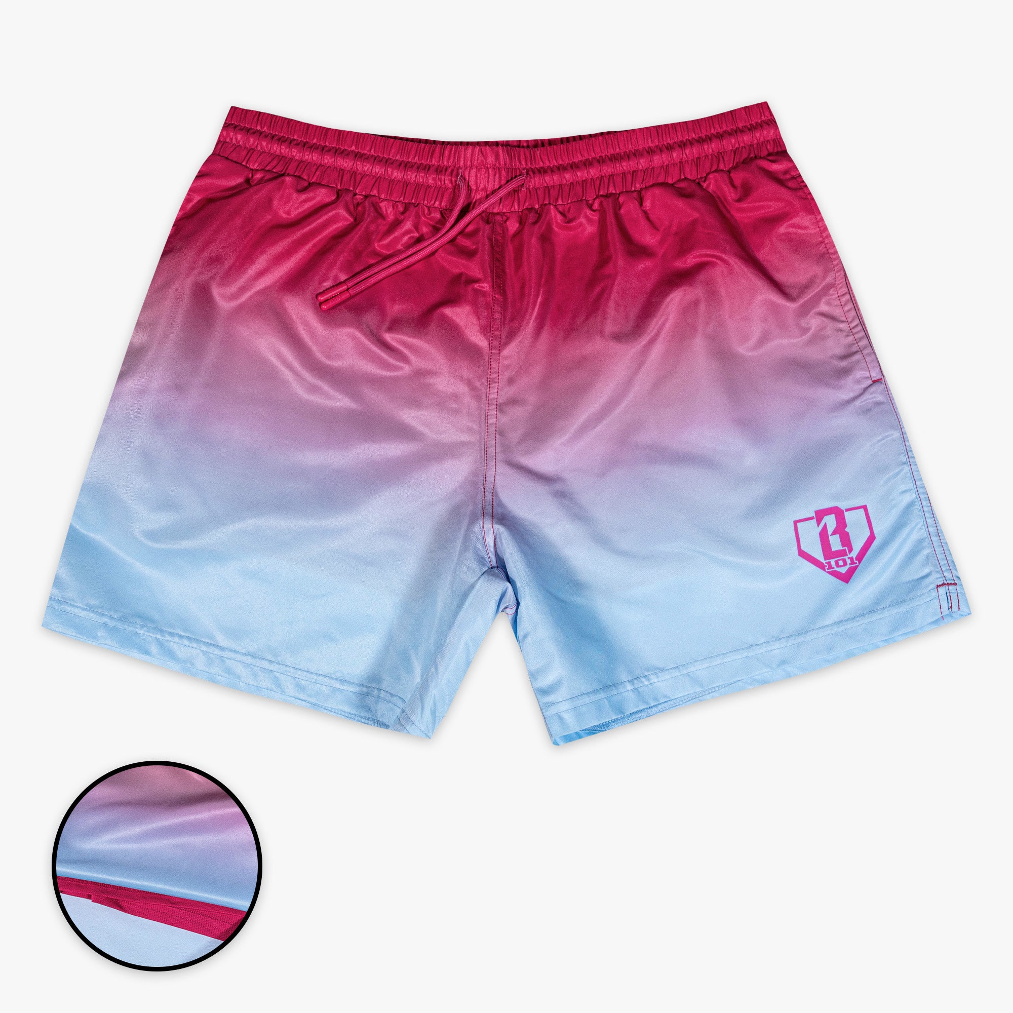 Gradient Swim Trunks - Pink/Blue - Baseball Lifestyle 101