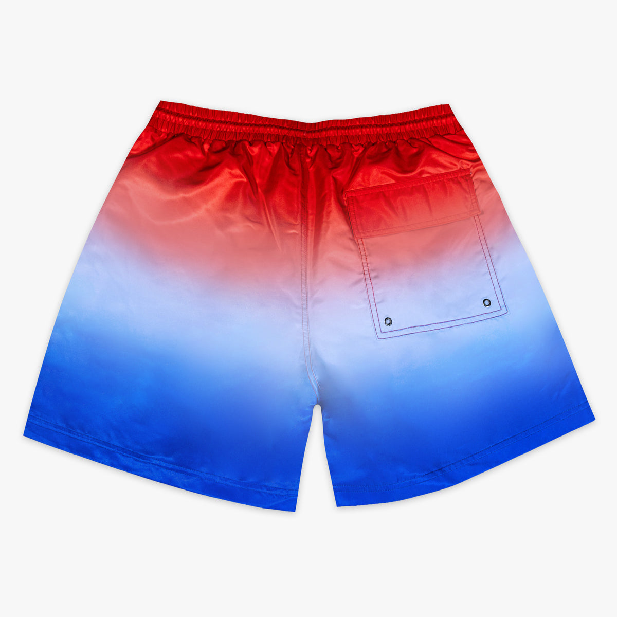 Gradient Swim Trunks - Red/White/Blue - Baseball Lifestyle 101
