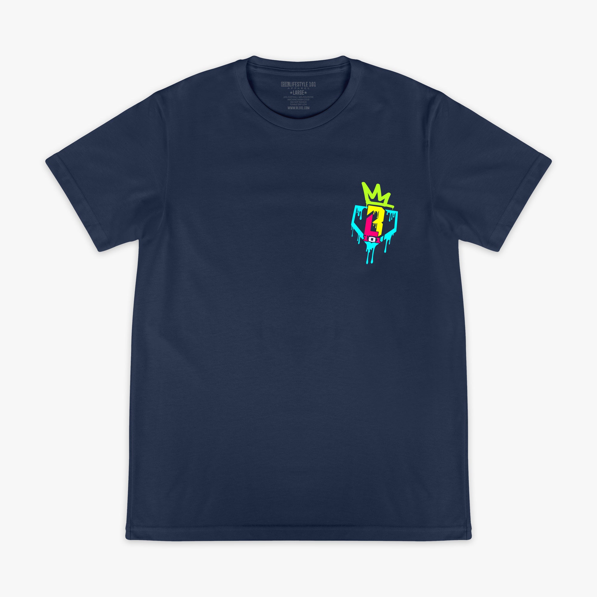 Graffiti Crown Tee - Navy