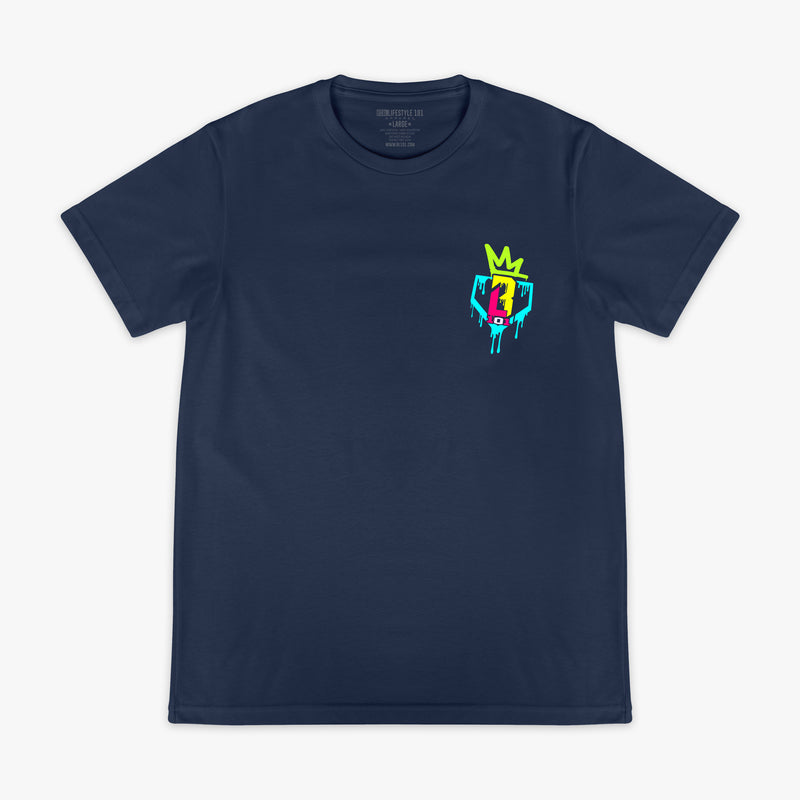 Graffiti Crown Tee - Navy