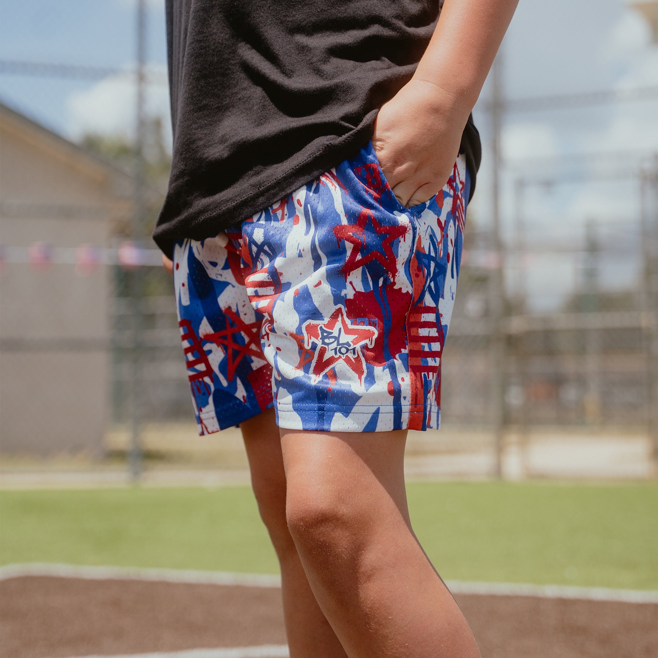 Graffiti Stars Youth Shorts - USA
