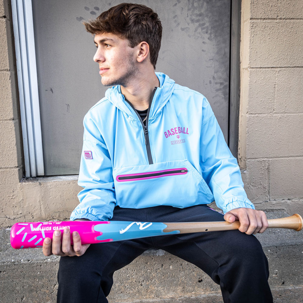 Blue Heritage Premium Windbreaker Cotton Candy Blue windbreaker - front view