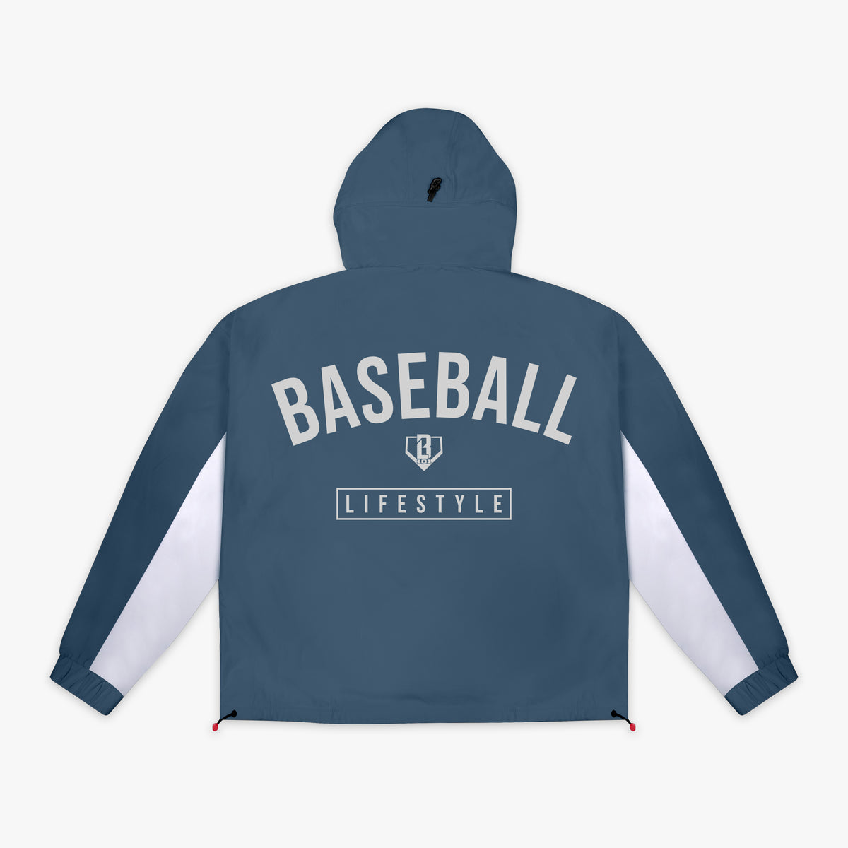 Gray Heritage Premium Windbreaker youth windbreaker - back view