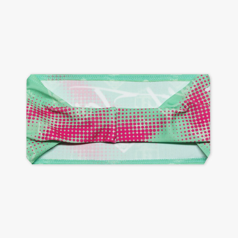 Teal headband with "Hit Tanks" design — product view