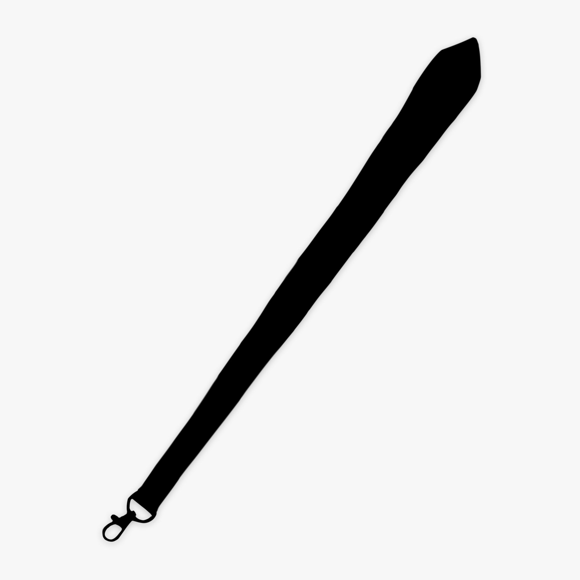 Black keychain on a white background