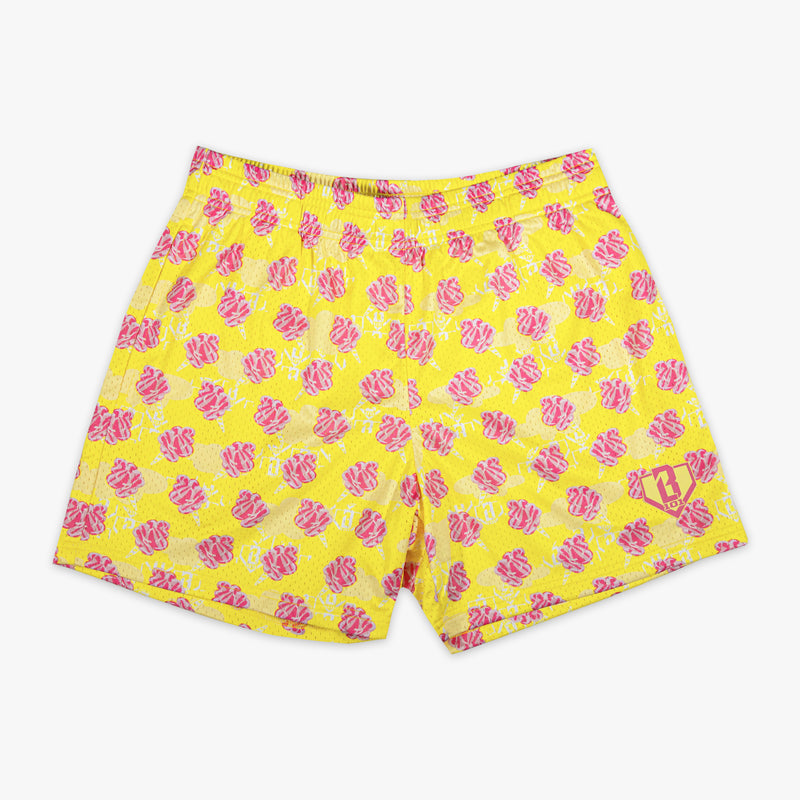 Home Run Sugar Pink Lemonade shorts — front view