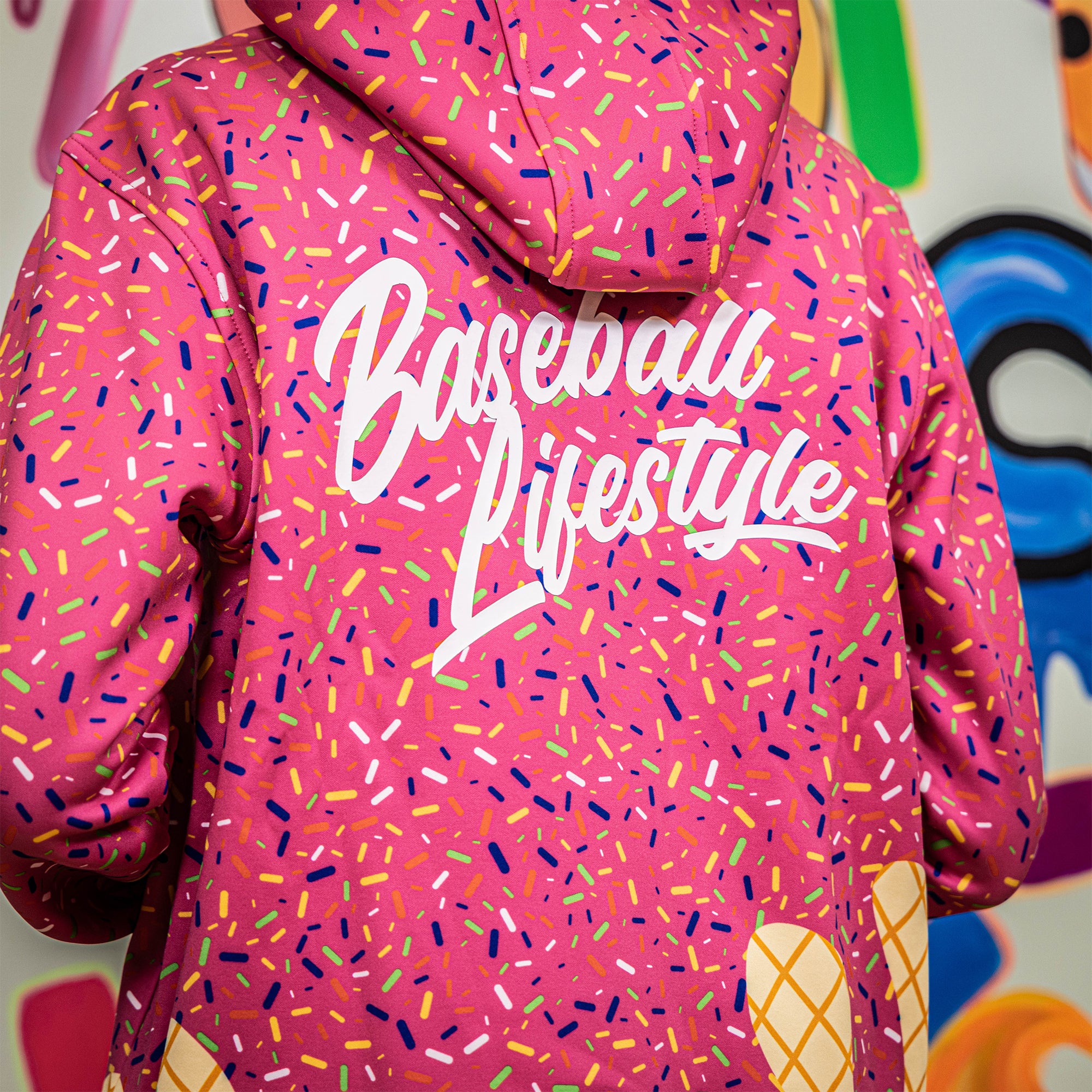 Baseball Lifestyle 101 Men's Ice Cream Hoodie, Medium, Strawberry Baseball Lifestyle 101 Men's Ice Cream Hoodie, Medium, Strawberry