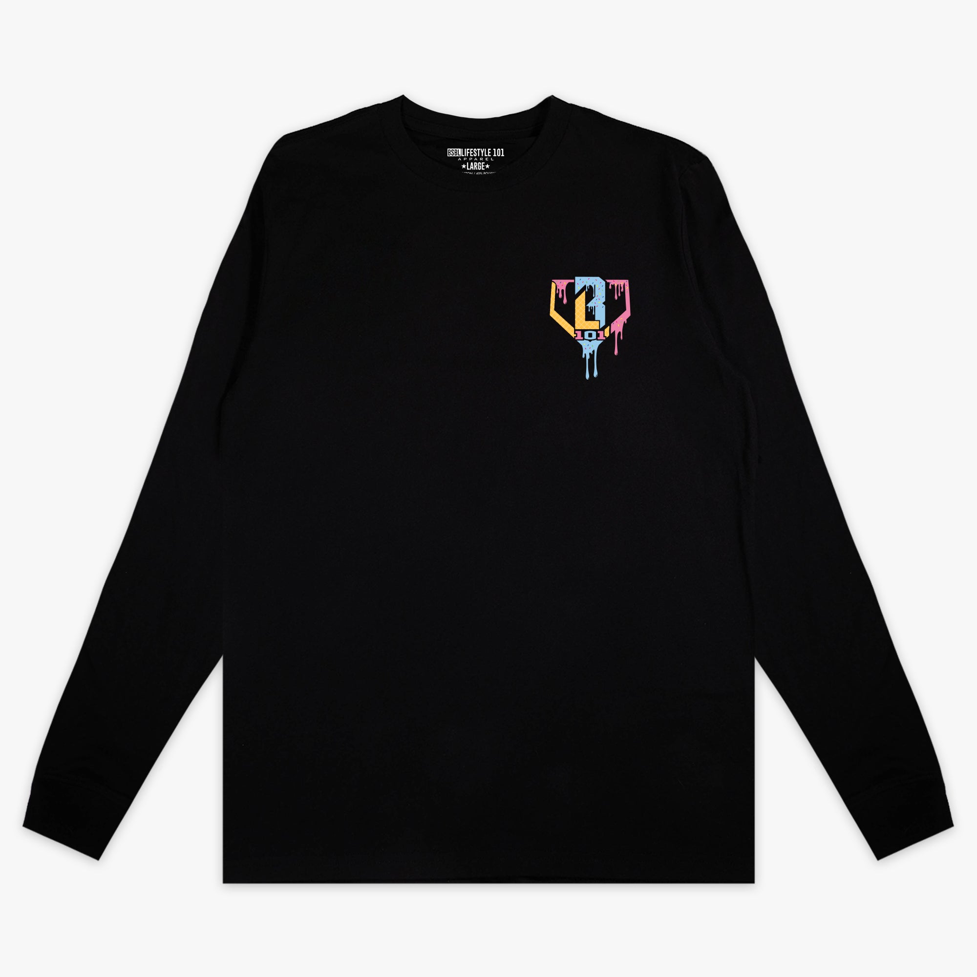 Ice Cream Long Sleeve Tee - Cotton Candy - Baseball Lifestyle 101