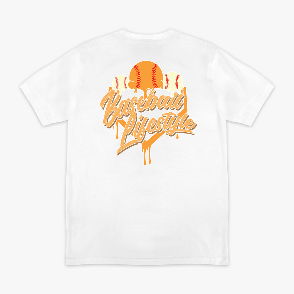 White Ice Cream Creamsicle graphic tee — back view