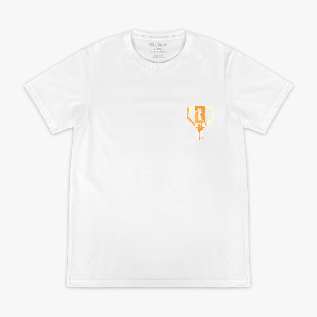 White Ice Cream Creamsicle graphic tee — front view