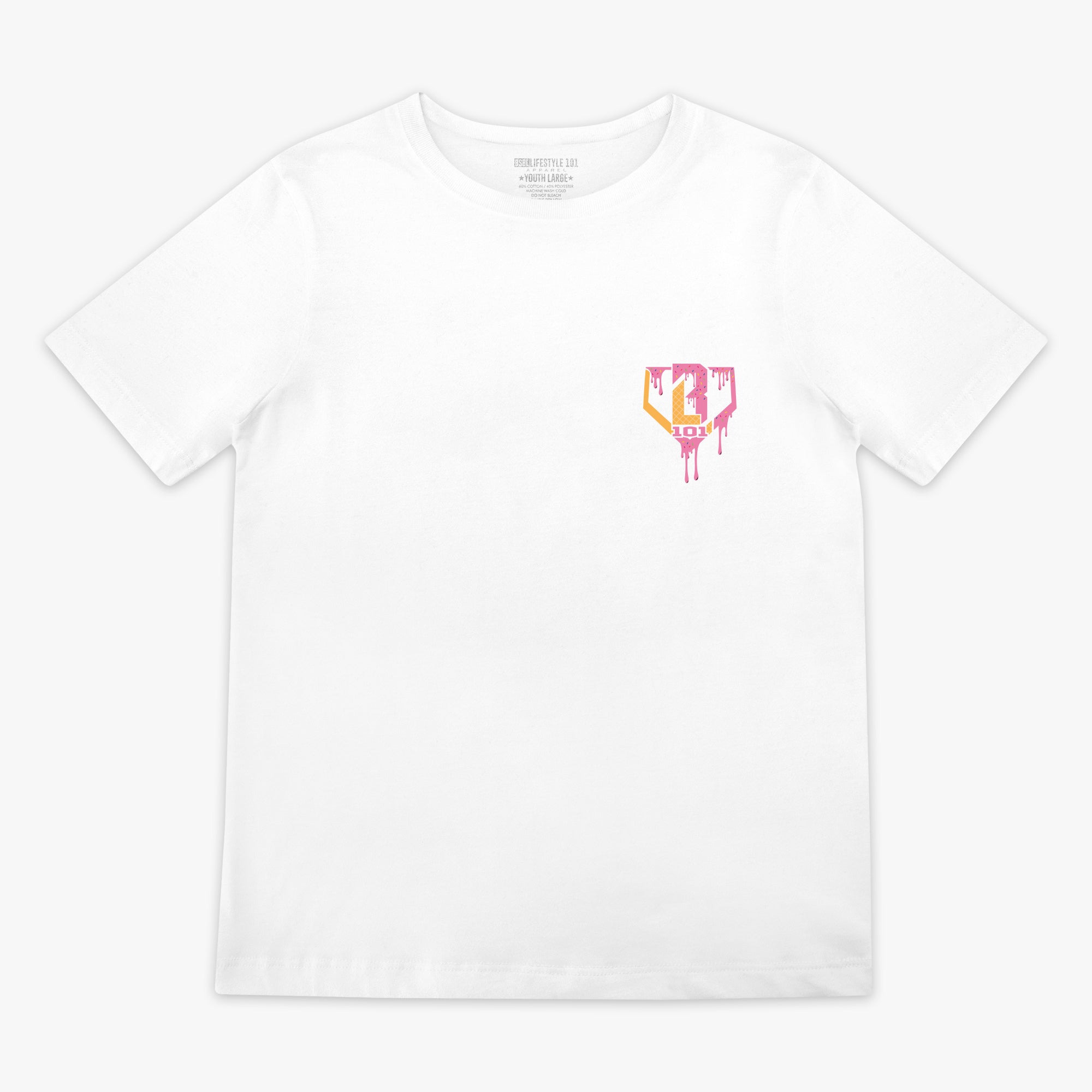 Ice Cream Youth Baseball Tee - Strawberry – Baseball Lifestyle 101