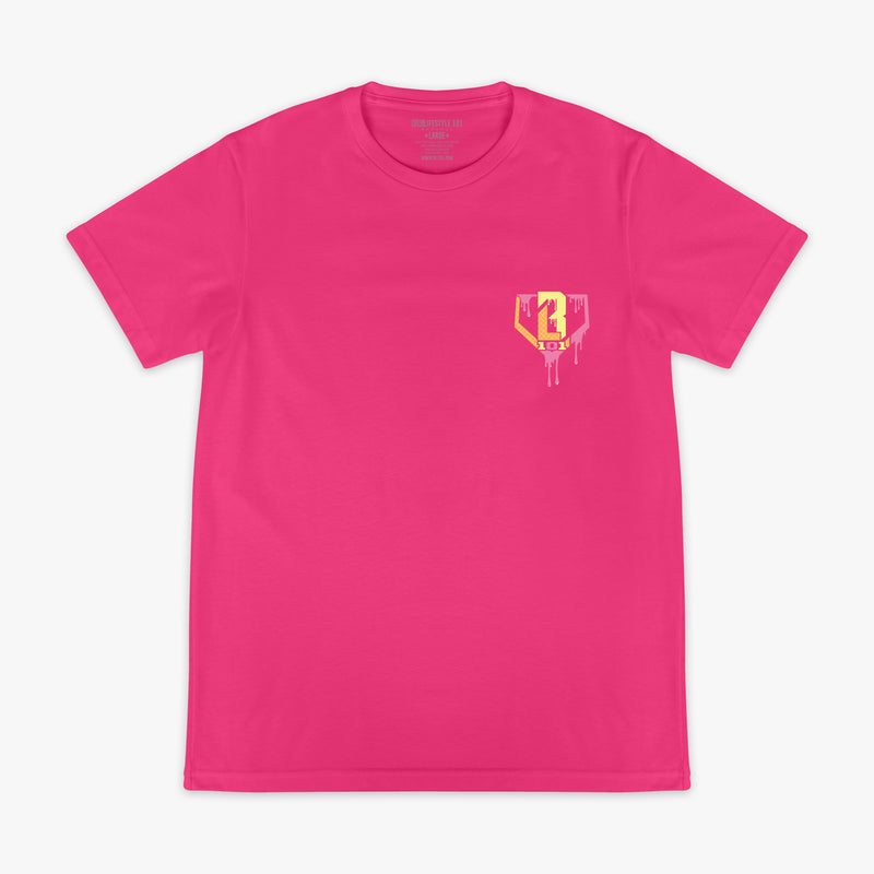 Pink Ice Cream Strawberry Banana graphic tee — front view