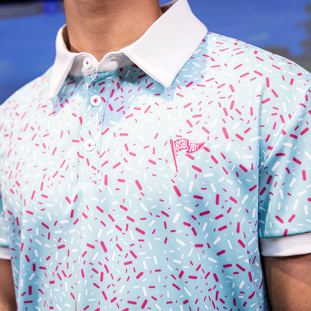 Ice Cream Two-Tone Youth Polo - Cotton Candy