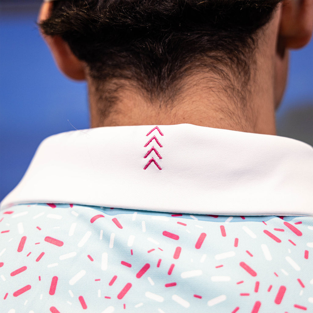 Ice Cream Two-Tone Youth Polo - Cotton Candy