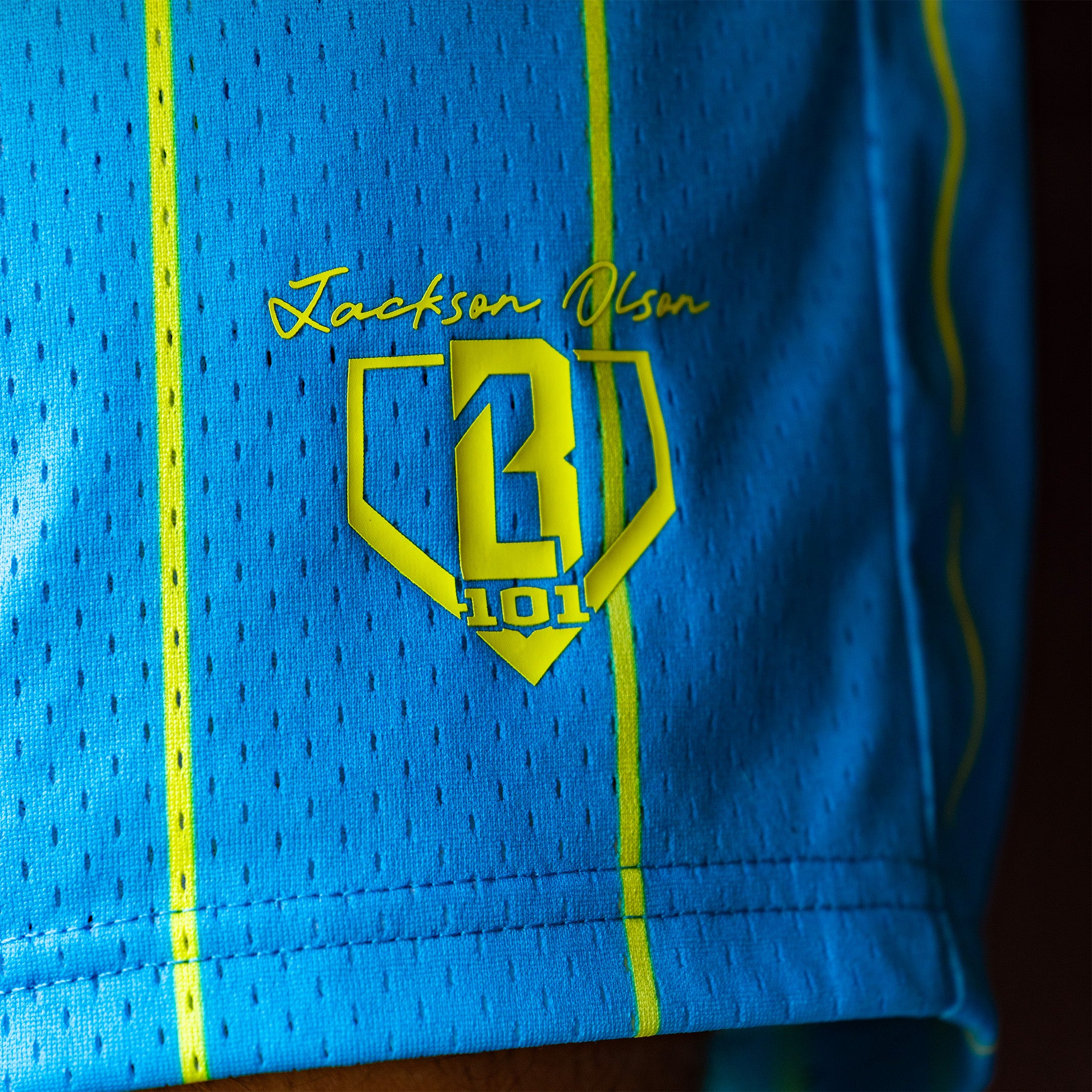 Jackson Olson Signature Shorts - Neon Pinstripes - Baseball