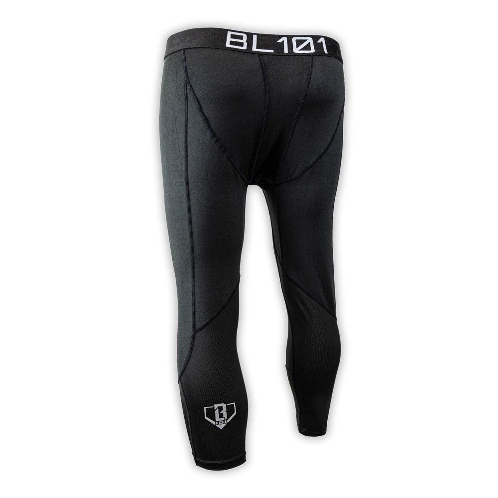 Black compression leggings for men