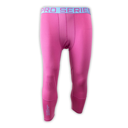 Pink compression leggings, pink baseball leggings